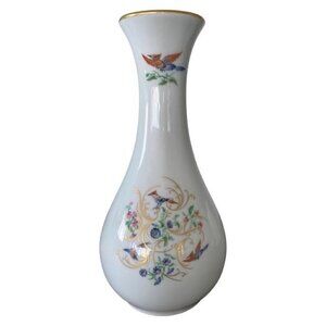 Limoges Castel France for Chinacraft Bud Vase Floral and Birds